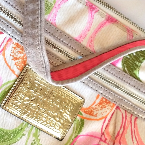 Coach Poppy Scribble Signature Fabric/Leather Bag - Picture 8 of 13